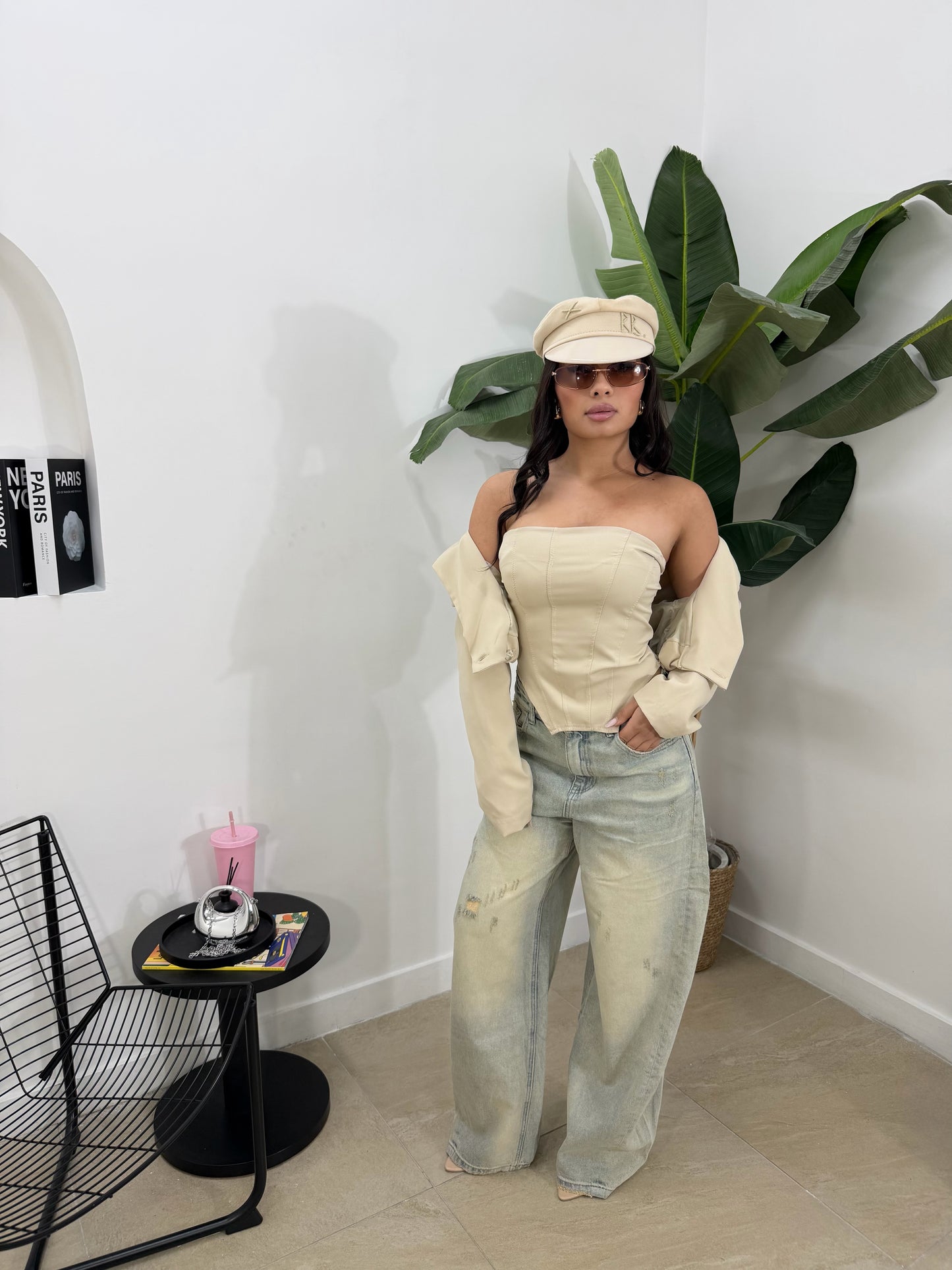 Jeans ballon sabbiato -5821