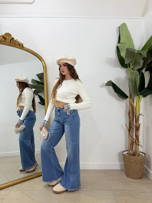 Jeans zampa larga -486