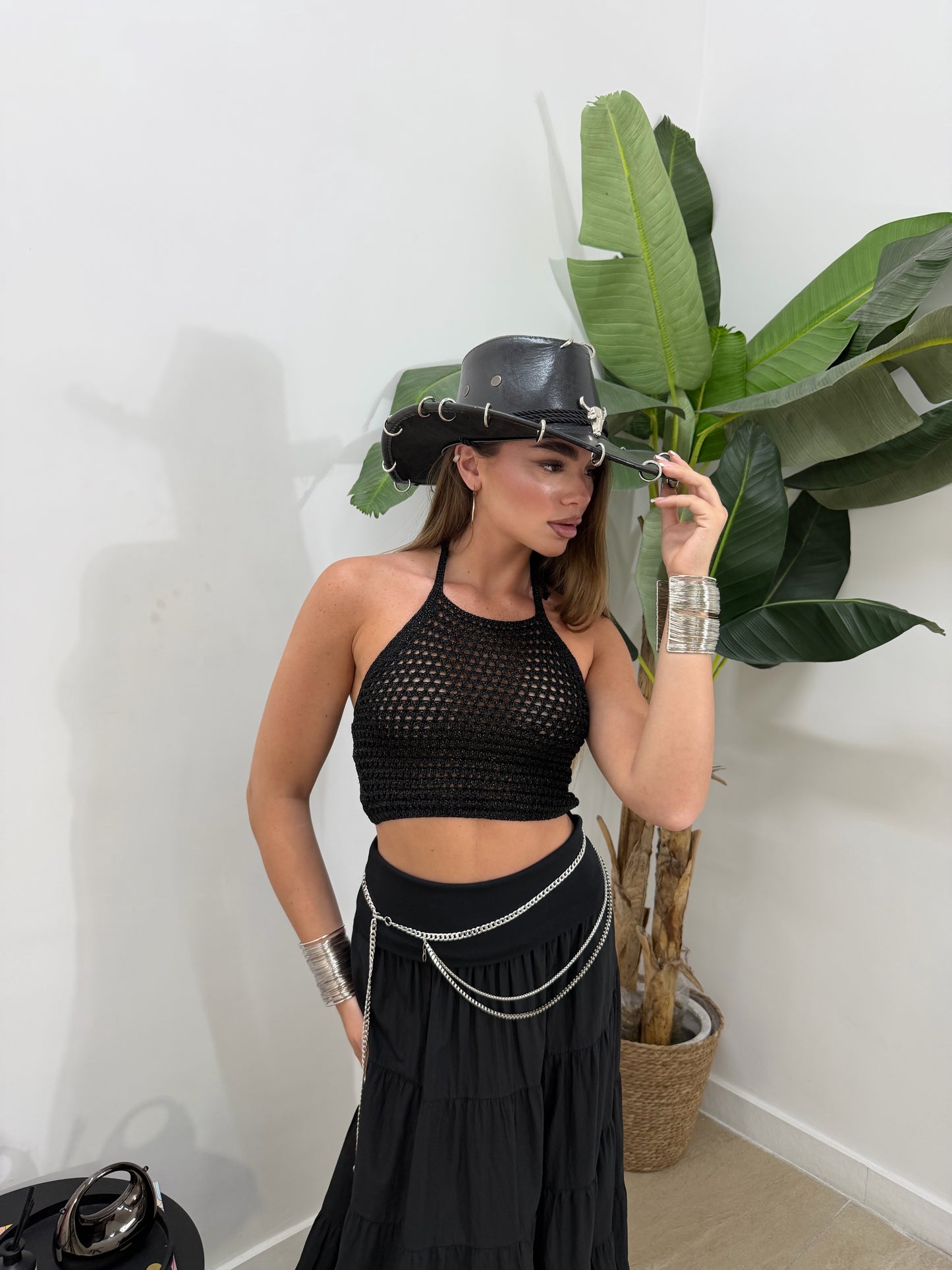 Top lulù nero -23726