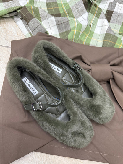 Ballerina pelosette verde -J92