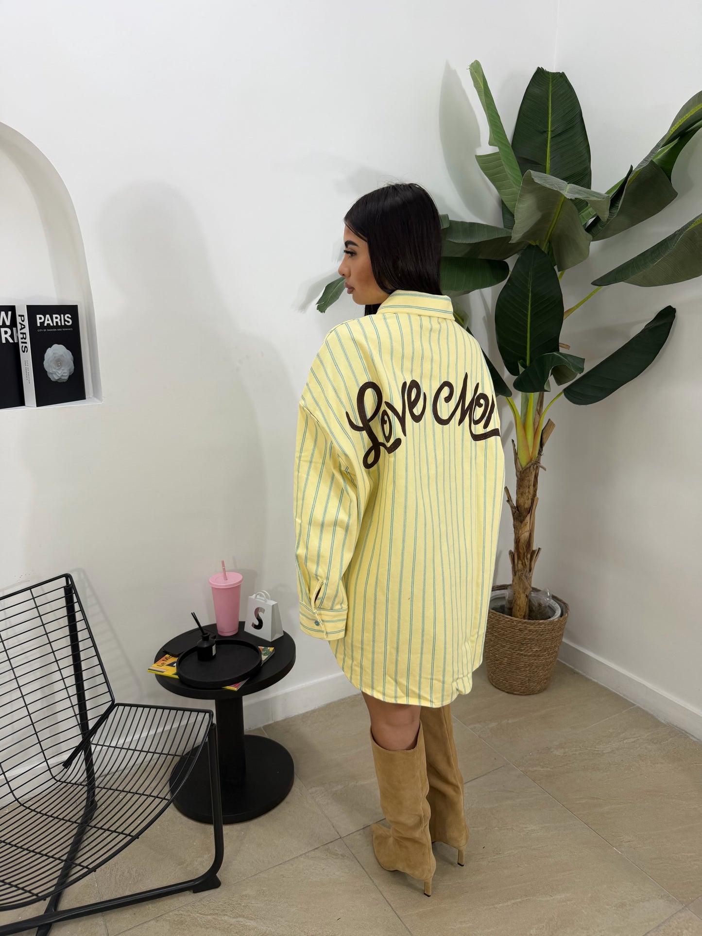 Camicia Dress heart gialla  -08409