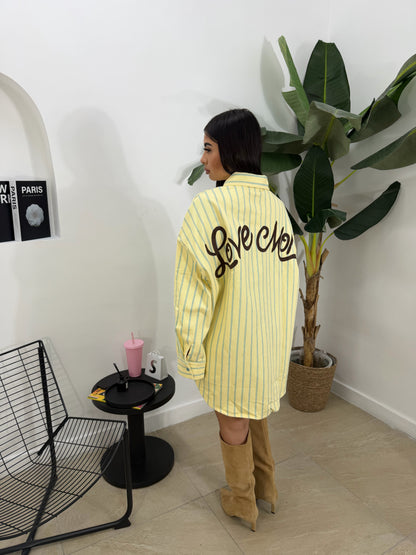 Camicia Dress heart gialla  -08409