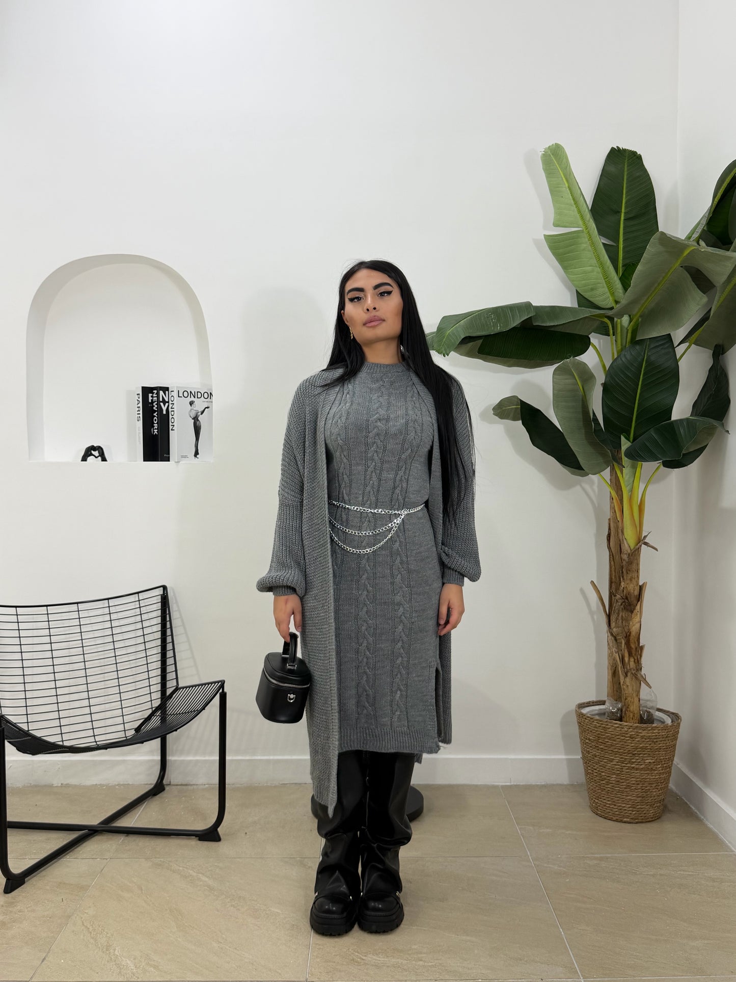 Coordinato TRECCIA in lana