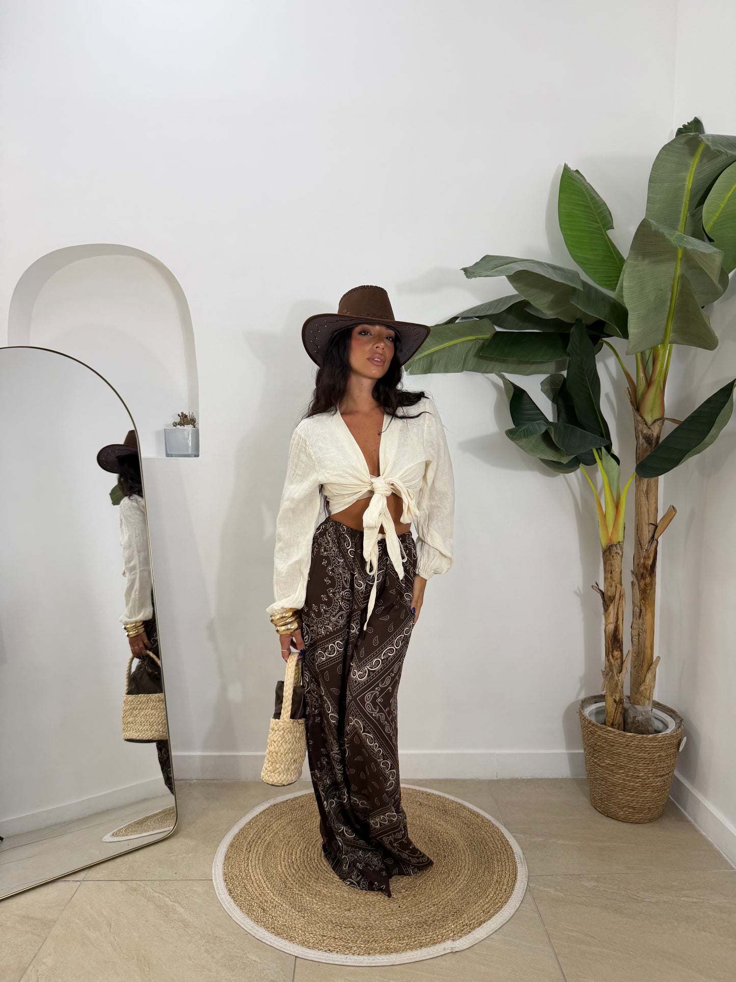 Pantalone bandana marrone -710388