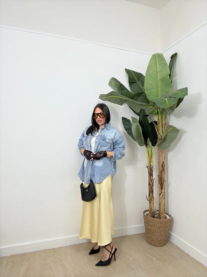 Loungette satin gialla