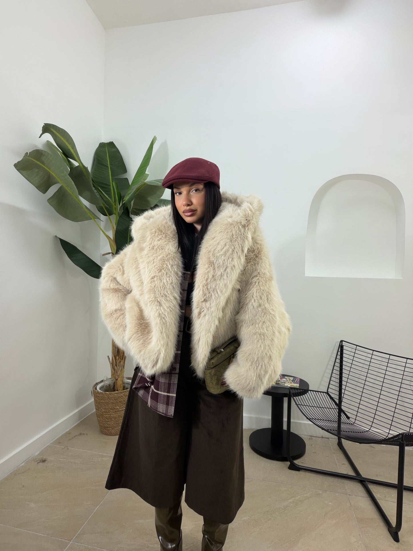 Pelliccia shila crema