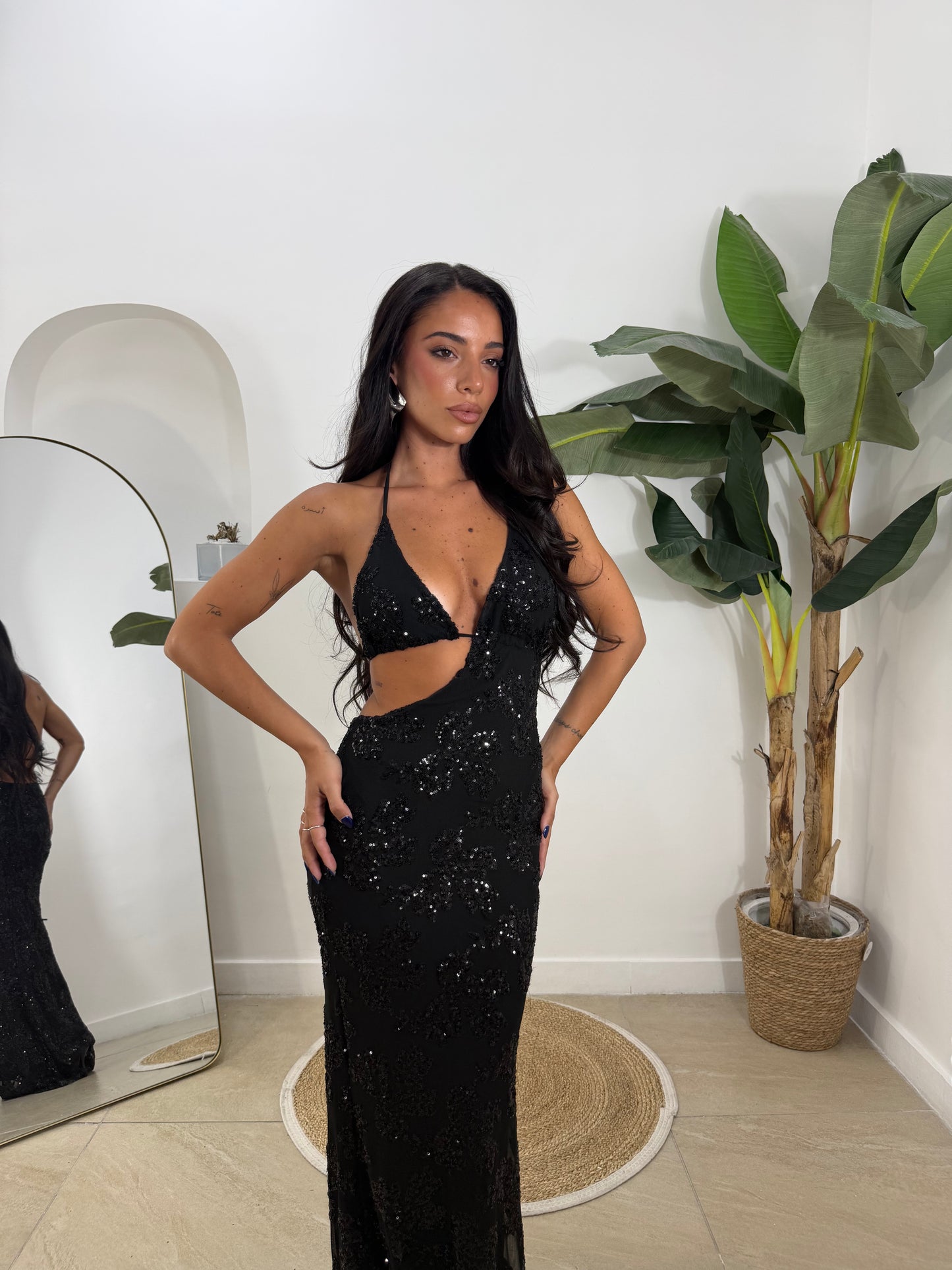 Abito élite long nero -28375
