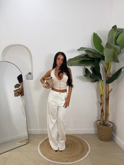 Jeans flay panna -3055