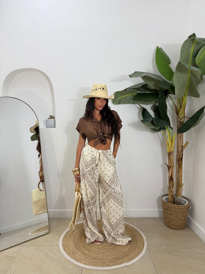 Pantalone bandana beige -710388