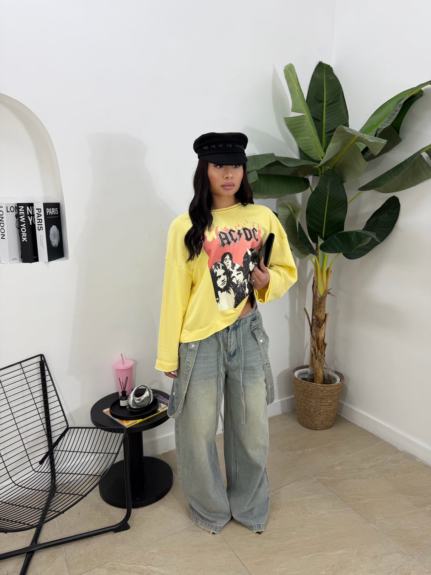 Jeans bretelle sabbiato -8266