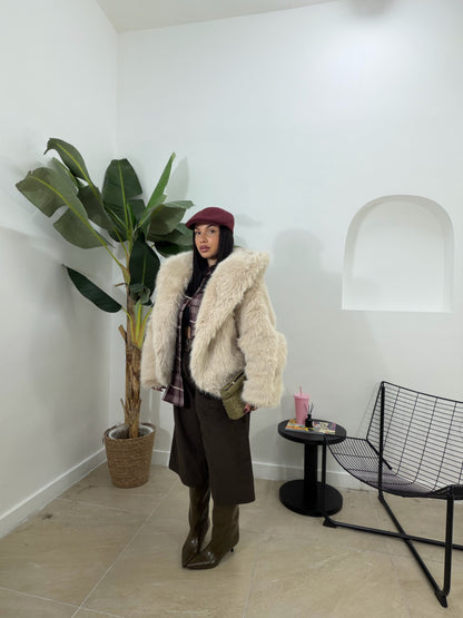 Pelliccia shila crema