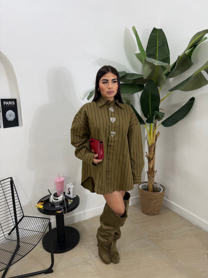 Camicia Dress heart verde -08409