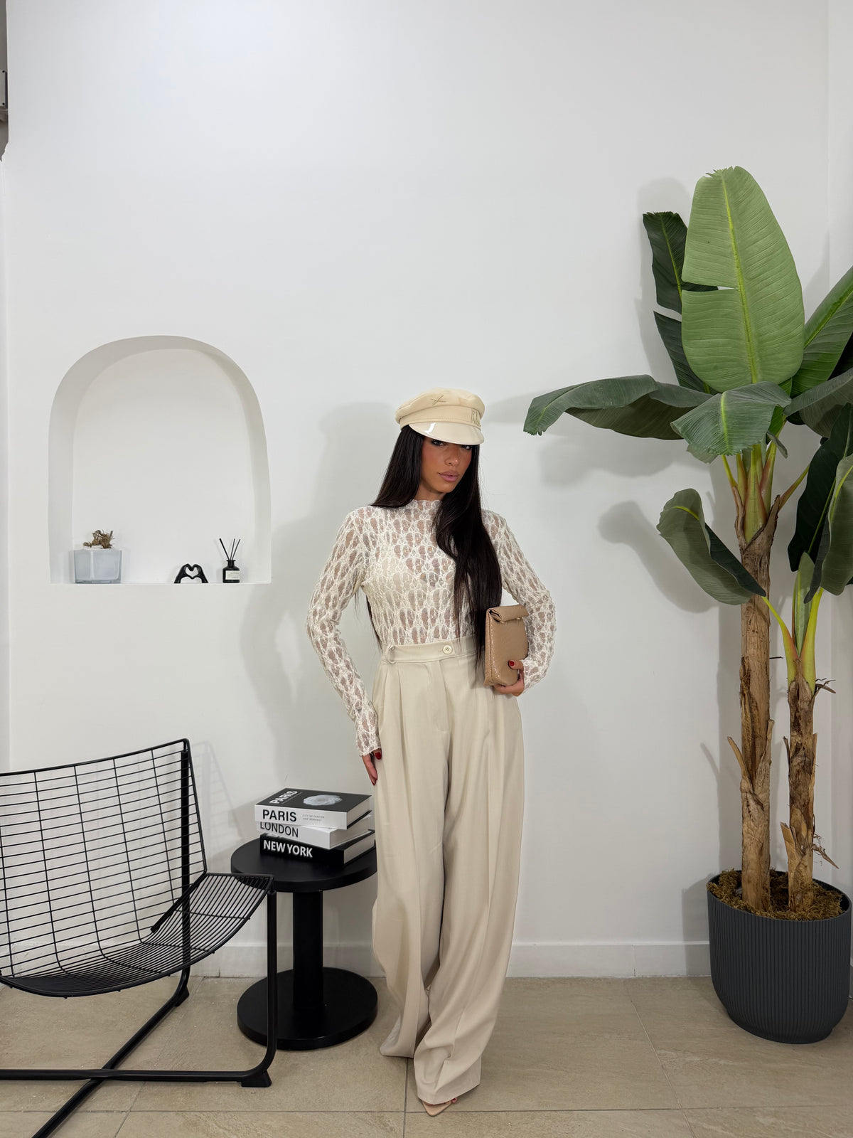 Pantalone Vivian panna - 15592