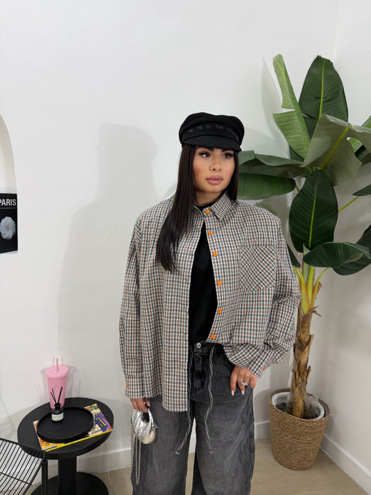 Camicia spalline arancio -2801