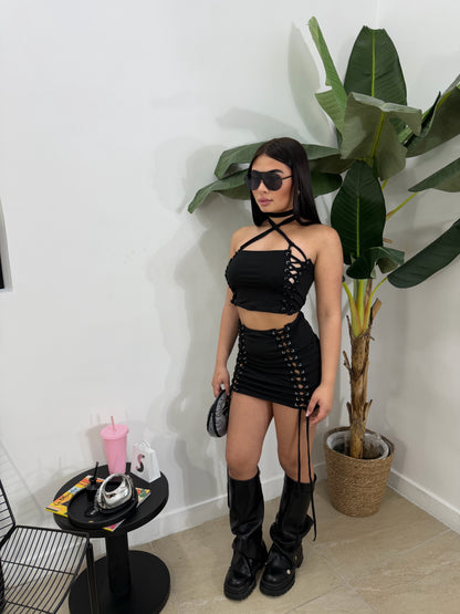 Set stringato nero -80945