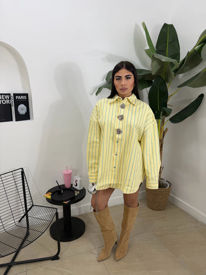 Camicia Dress heart gialla  -08409