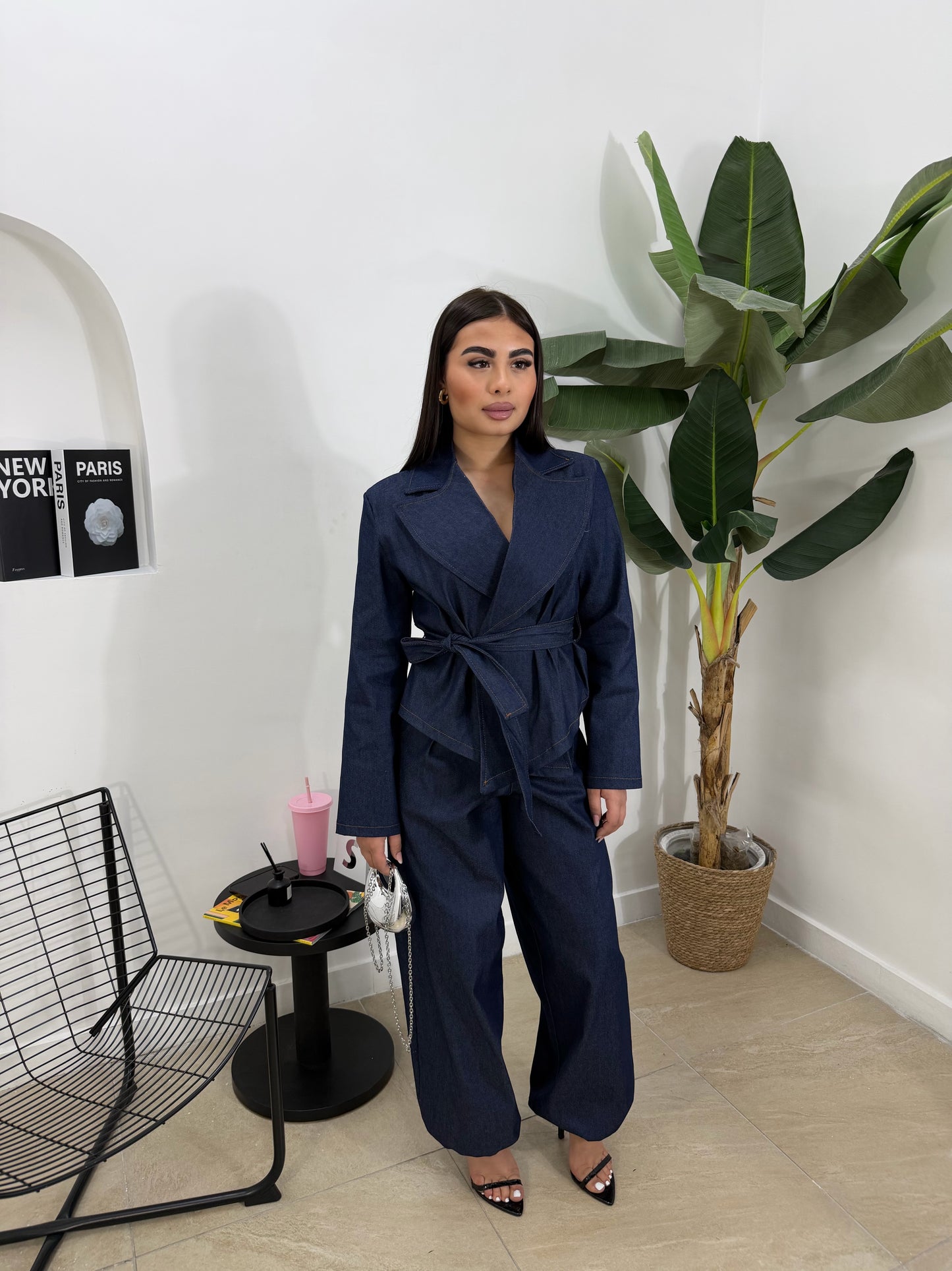 Coordinato denim fiocco -22750