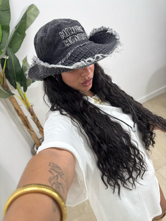 Cappello denim MIUMIU nero