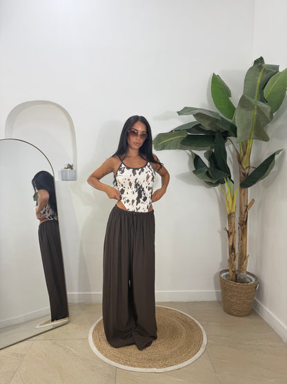 Pantalone indra marrone -9297