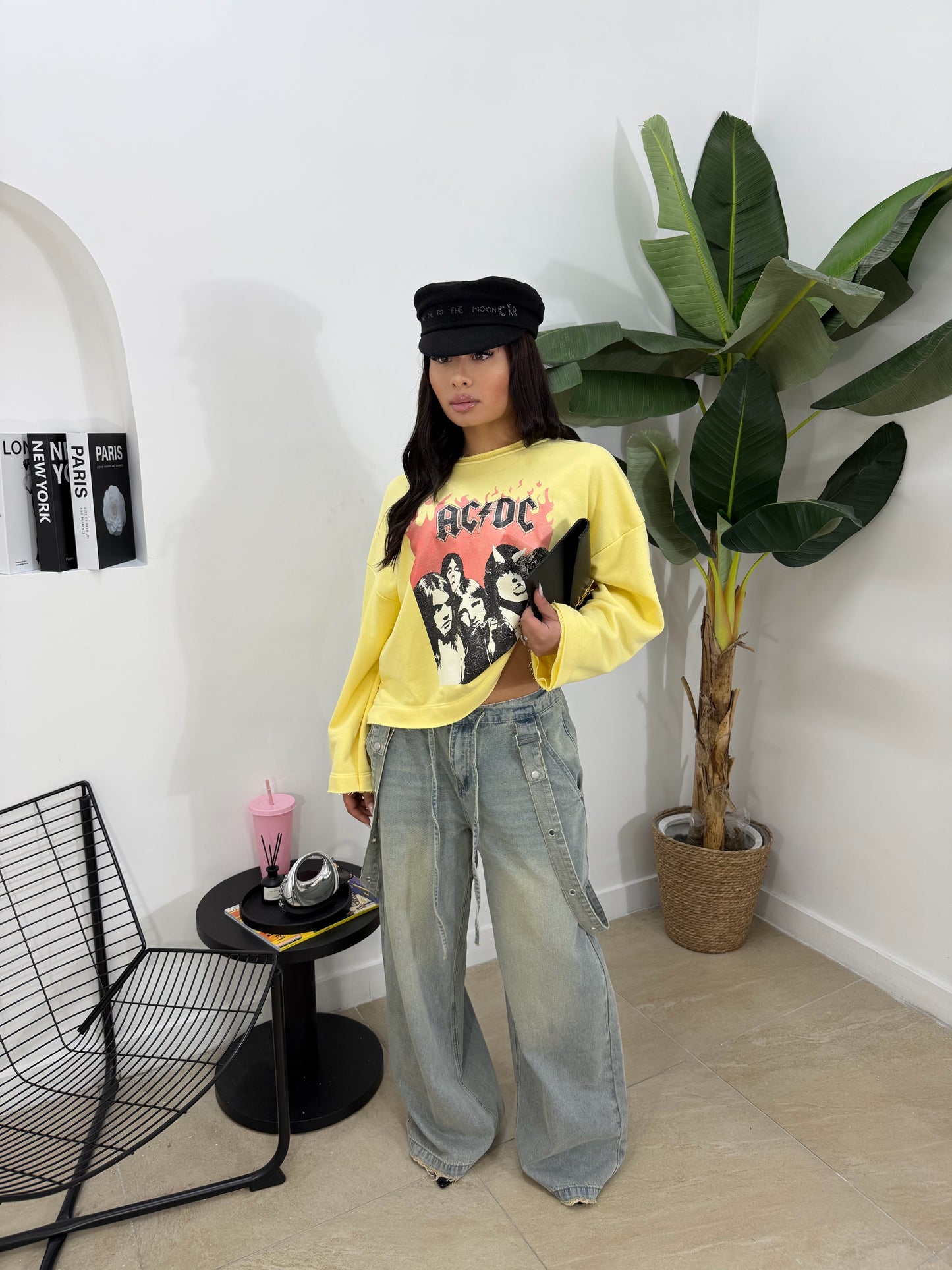 Jeans bretelle sabbiato -8266