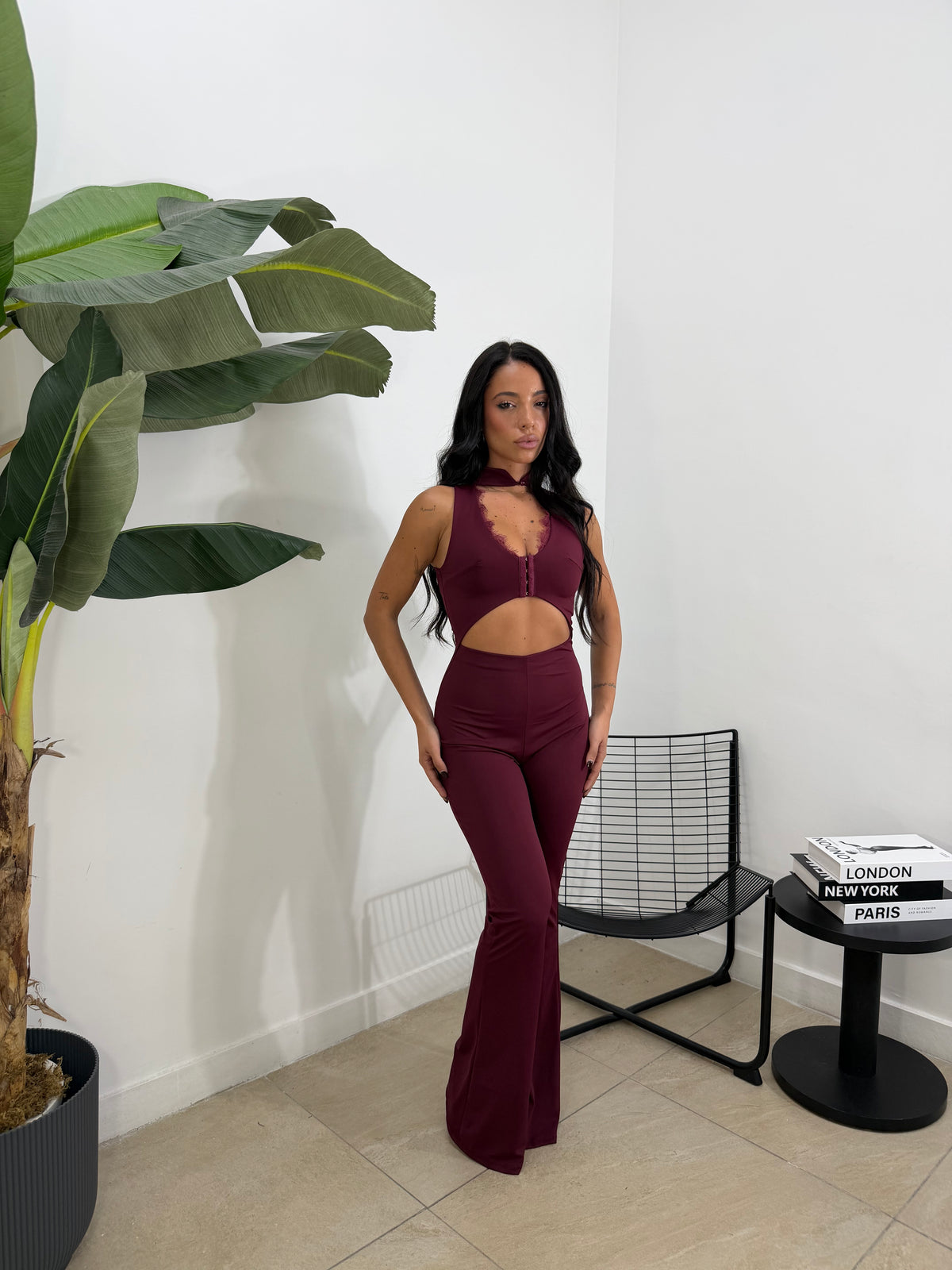 Jumpsuit clarissa bordeaux - 20726