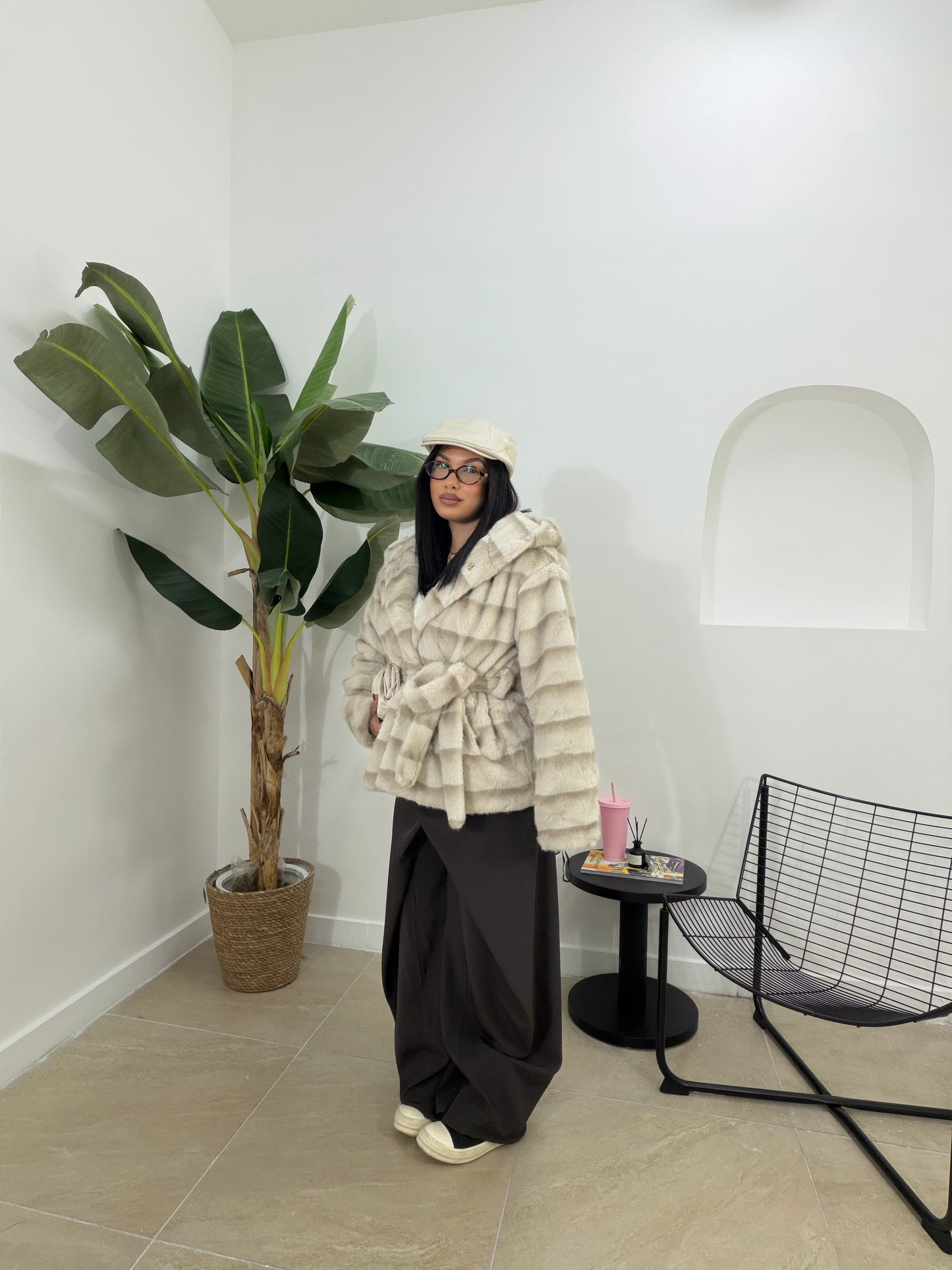 Pelliccia Mod visone panna