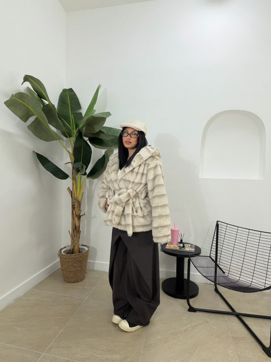 Pelliccia Mod visone panna