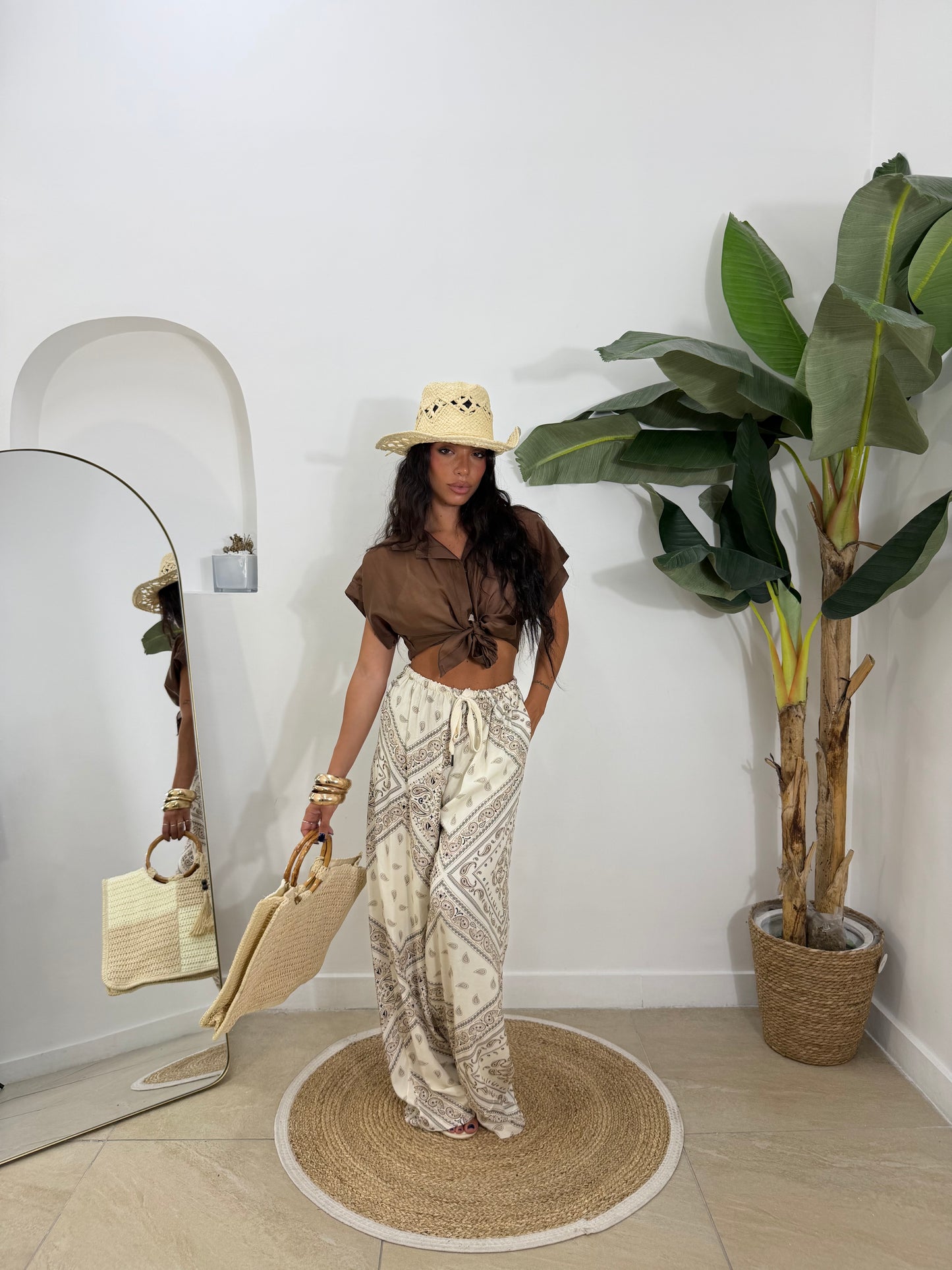 Pantalone bandana beige -710388