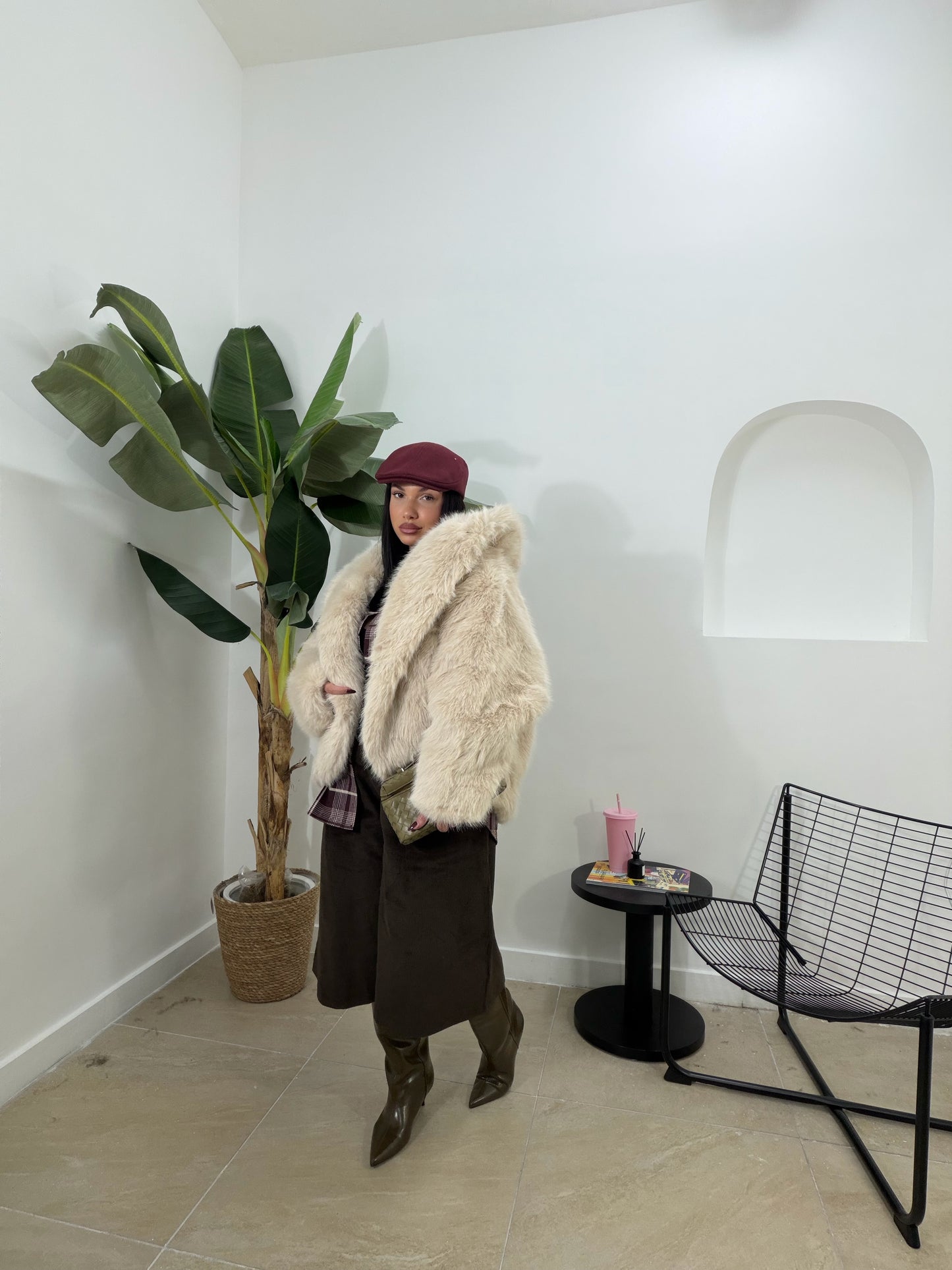 Pelliccia shila crema