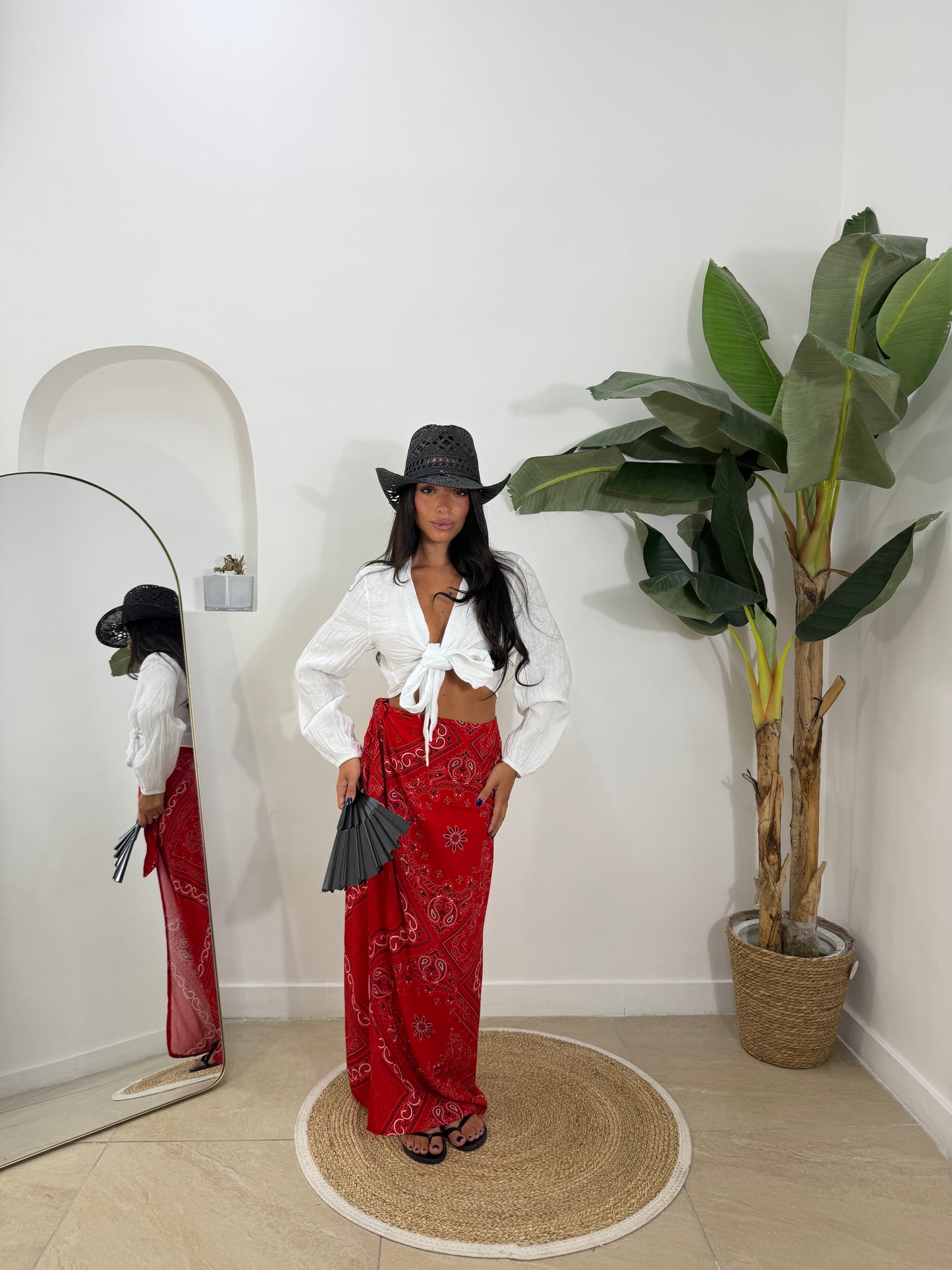 Loungette bandana rossa -7097