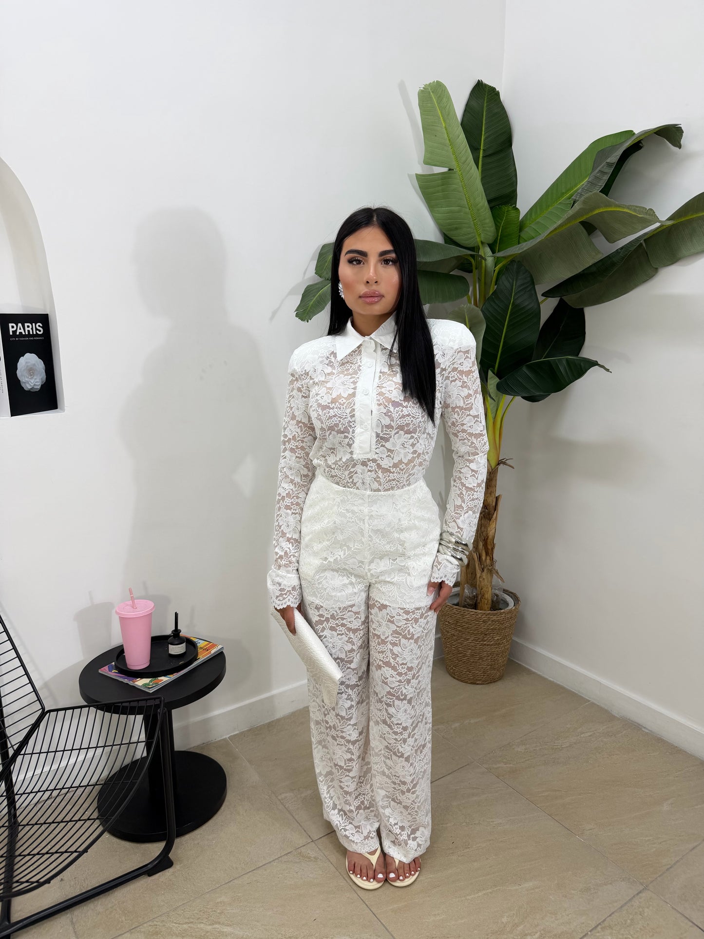 Set macrame bianco -54292
