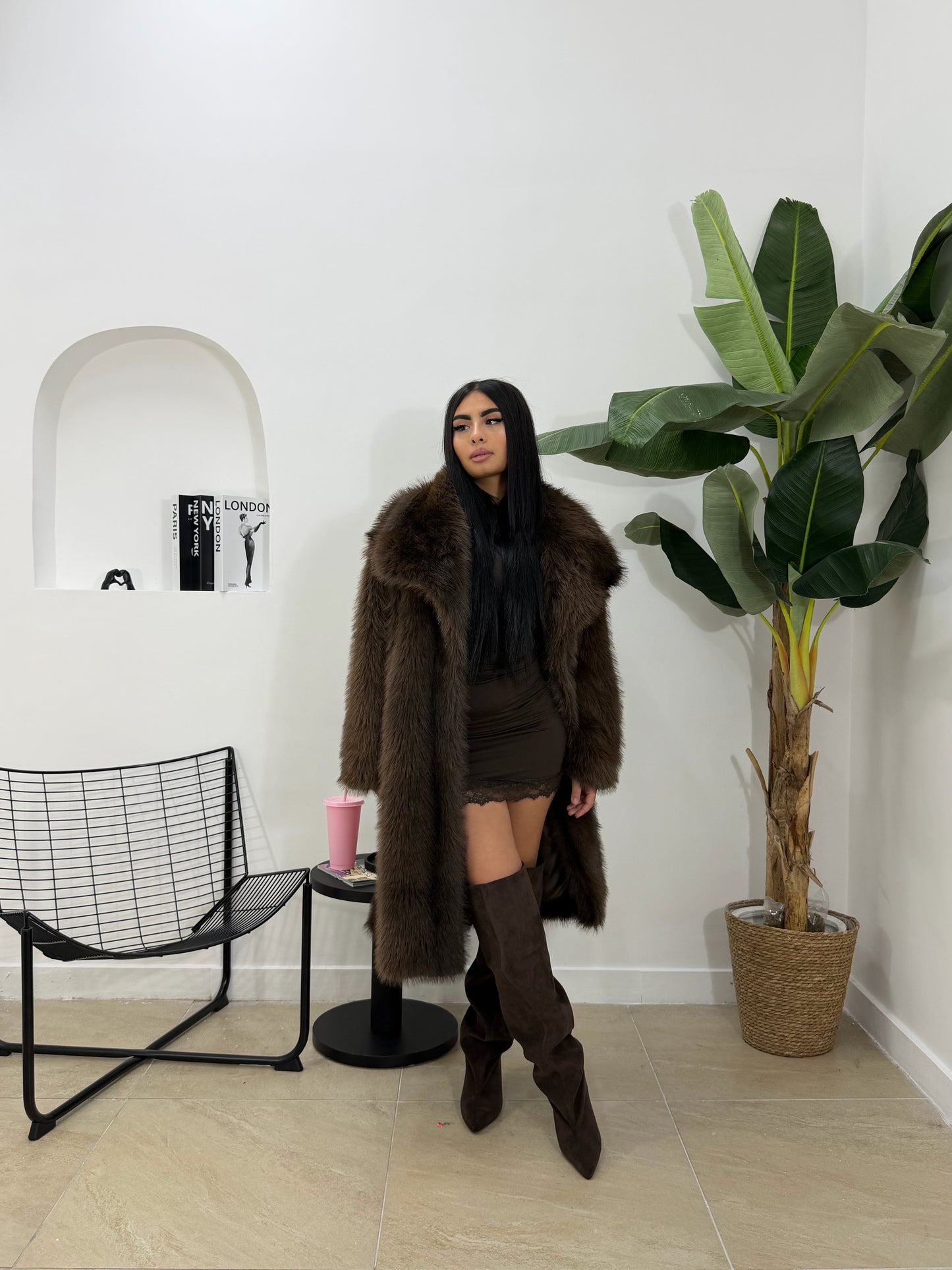 Pelliccia lunga marrone