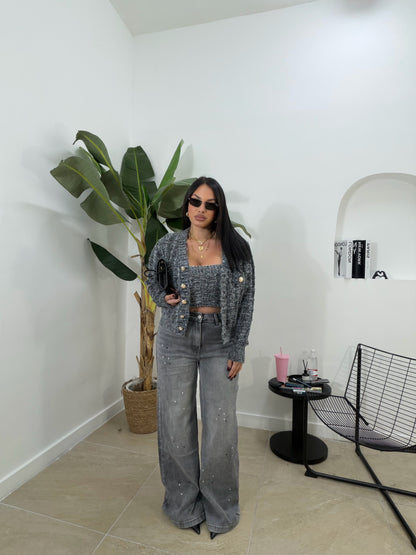 Jeans pittura grigio -32052