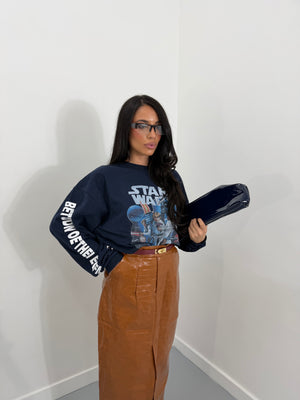 Felpa “star wars” blu - 60421