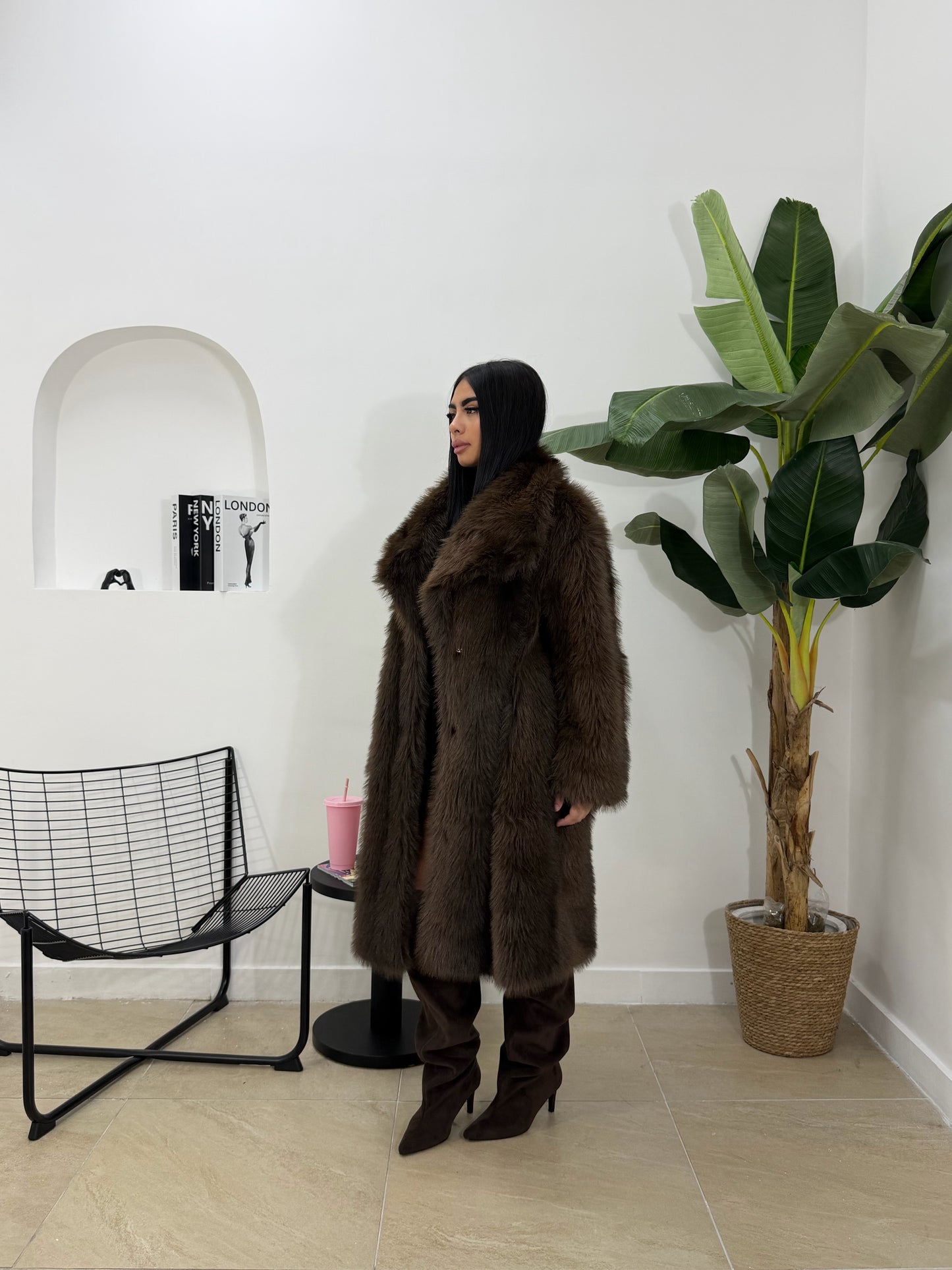 Pelliccia lunga marrone