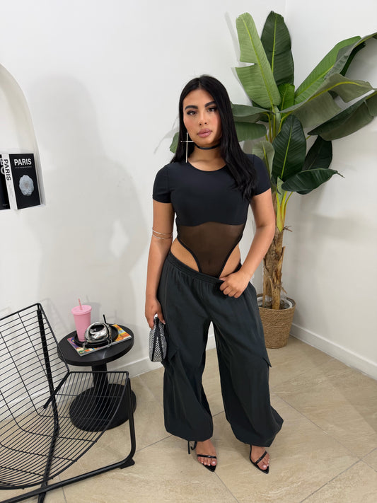 Pantalone ginny nero -11685