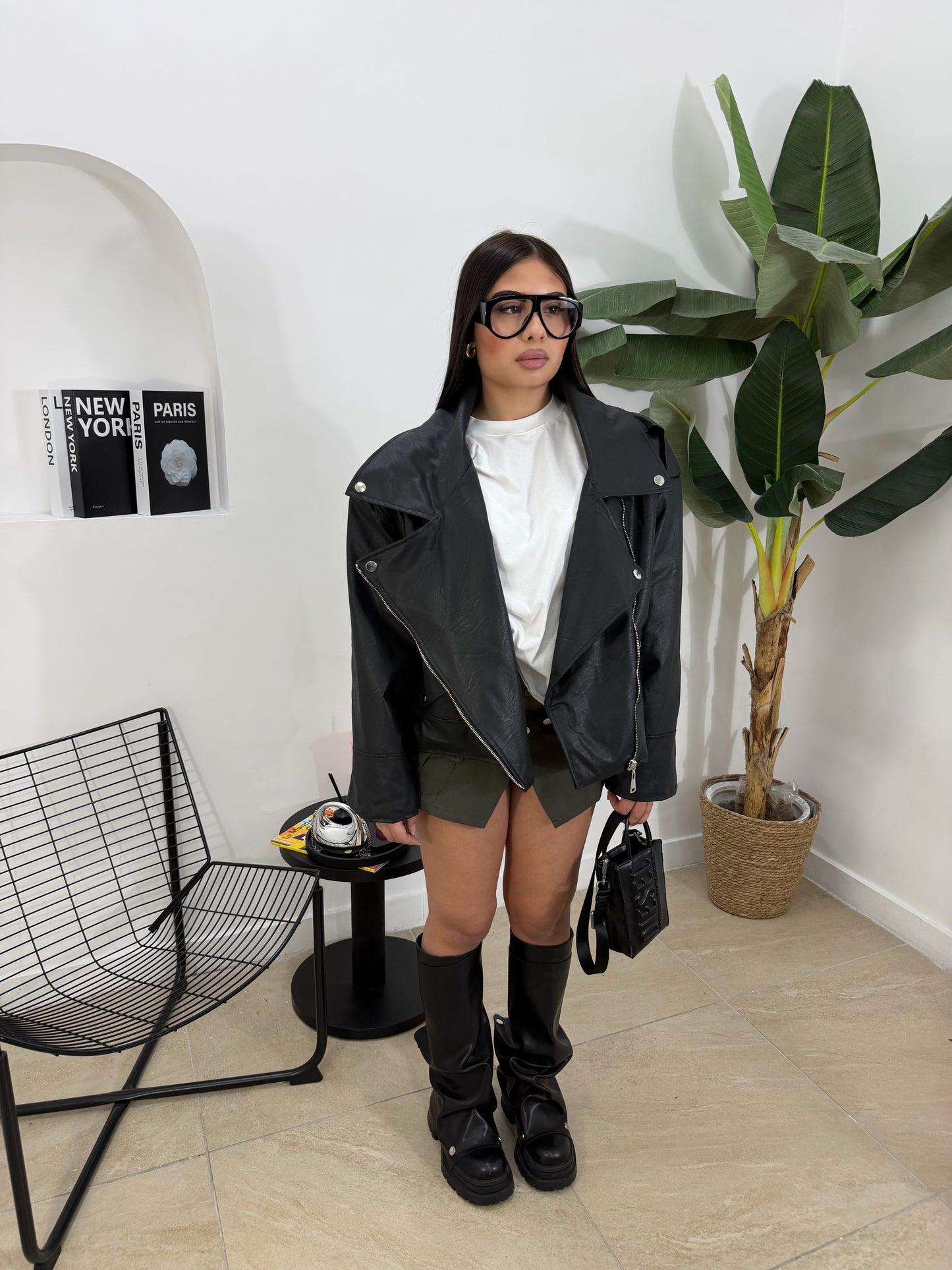 Biker oversize nero -9849