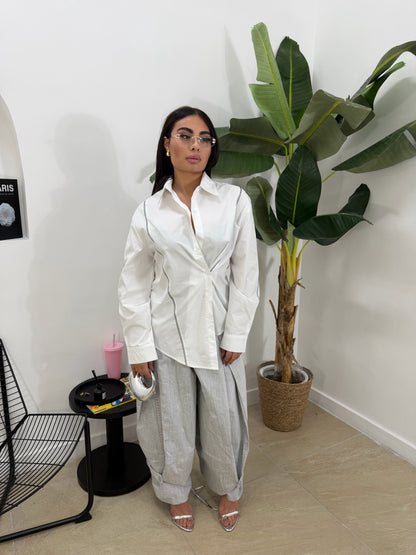 Pantalone maddie grigio -12785