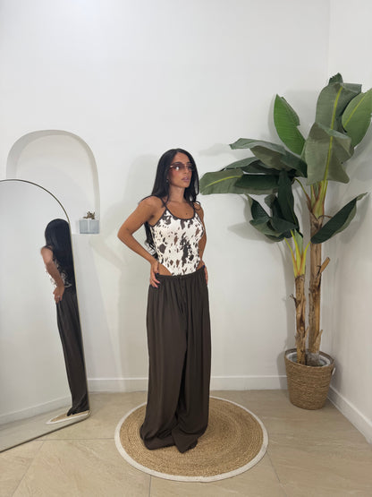 Pantalone indra marrone -9297
