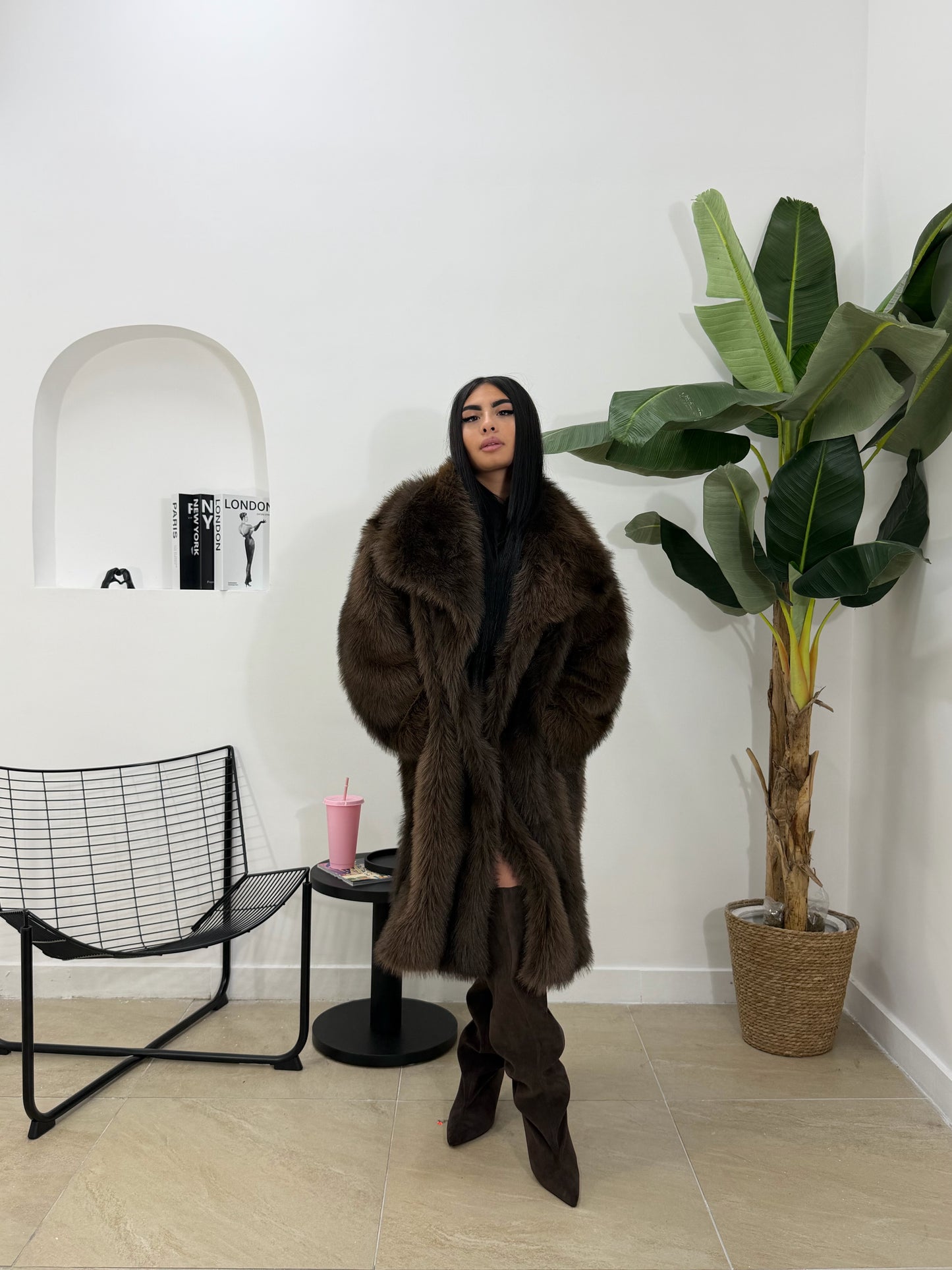 Pelliccia lunga marrone