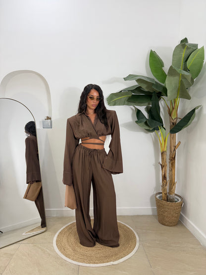 Coordinato Amanda marrone -7098