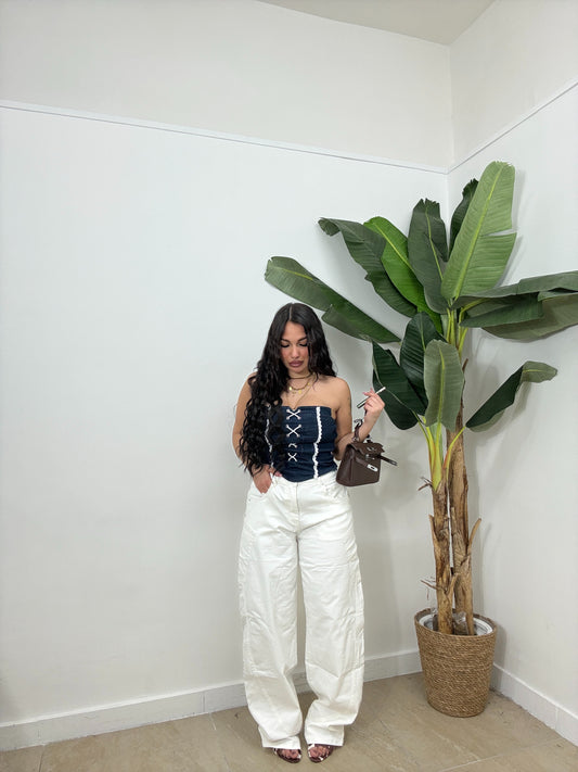 Jeans ballon bianco 8799