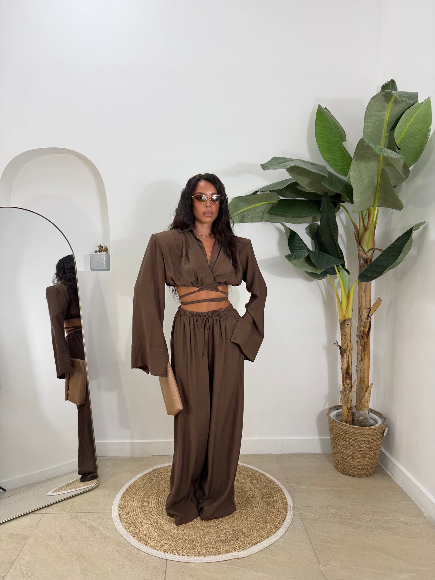 Coordinato Amanda marrone -7098