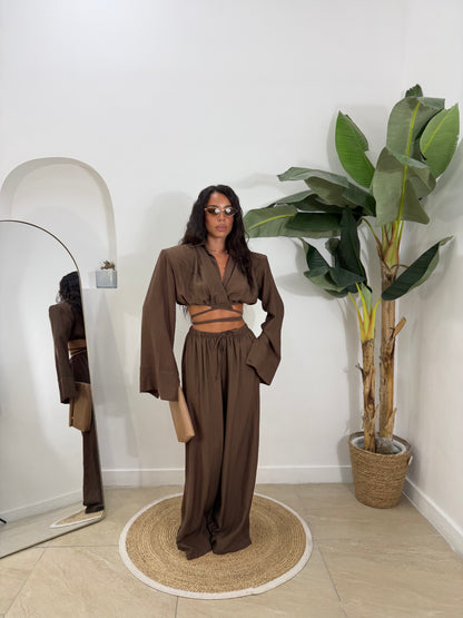 Coordinato Amanda marrone -7098