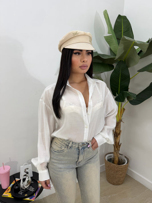 Camicia velo bianca -19027