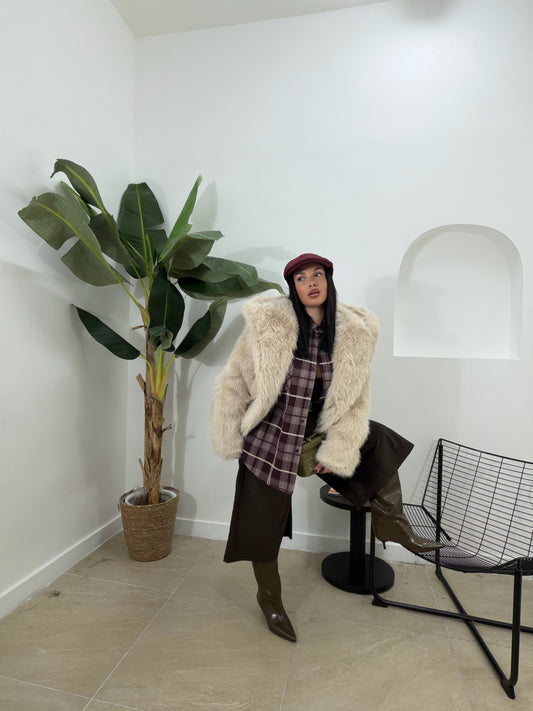 Pelliccia shila crema