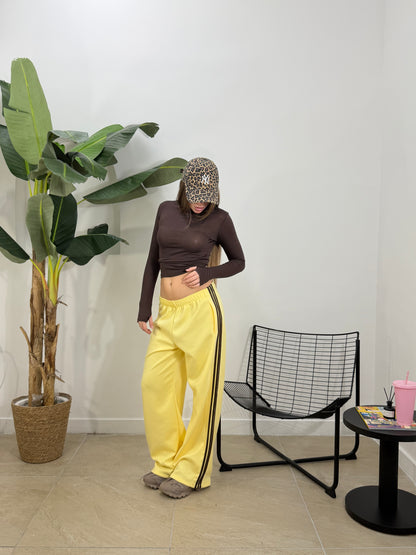 Pantatuta Mod Adidas giallo/marrone