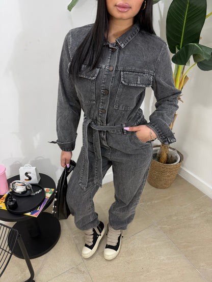 Jumpsuit denim nera hanna-0239