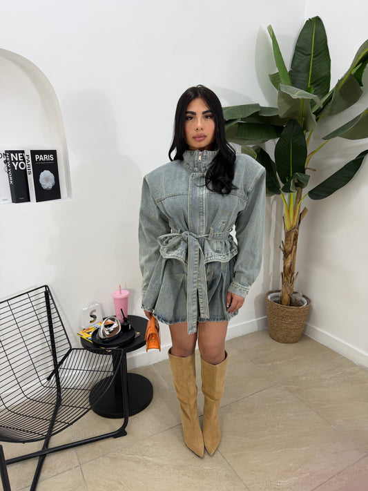 Giacca sabbiata in denim -52719