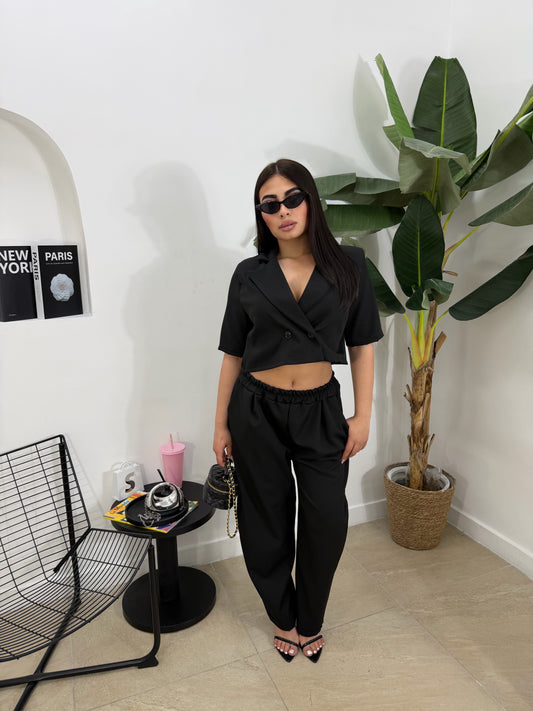 Tailleur giacca crop